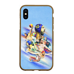 Чехол iPhone XS Max матовый Water polo players