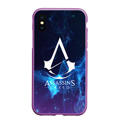 Чехол iPhone XS Max матовый Assassin’s Creed, цвет: 3D-фиолетовый