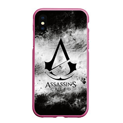 Чехол iPhone XS Max матовый Assassin’s Creed, цвет: 3D-малиновый