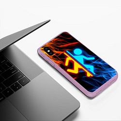 Чехол iPhone XS Max матовый PORTAL, цвет: 3D-сиреневый — фото 2