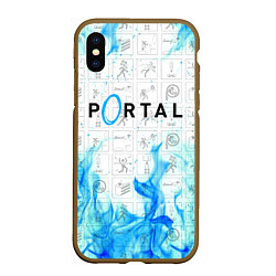 Чехол iPhone XS Max матовый PORTAL, цвет: 3D-коричневый