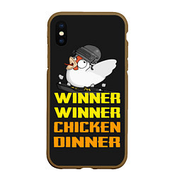 Чехол iPhone XS Max матовый Winner Chicken Dinner