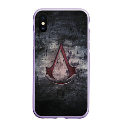 Чехол iPhone XS Max матовый Assassin’s Creed, цвет: 3D-светло-сиреневый