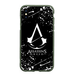 Чехол iPhone XS Max матовый ASSASSINS CREED, цвет: 3D-темно-зеленый