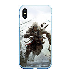 Чехол iPhone XS Max матовый ASSASSINS CREED, цвет: 3D-голубой