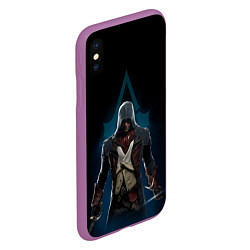 Чехол iPhone XS Max матовый Assassin’s Creed, цвет: 3D-фиолетовый — фото 2