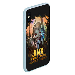 Чехол iPhone XS Max матовый Jinx, цвет: 3D-голубой — фото 2