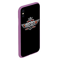 Чехол iPhone XS Max матовый Дизель, цвет: 3D-фиолетовый — фото 2