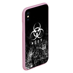 Чехол iPhone XS Max матовый NCoV, цвет: 3D-розовый — фото 2