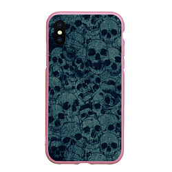 Чехол iPhone XS Max матовый Skull