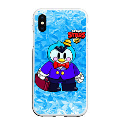 Чехол iPhone XS Max матовый BRAWL STARS MRP, цвет: 3D-белый