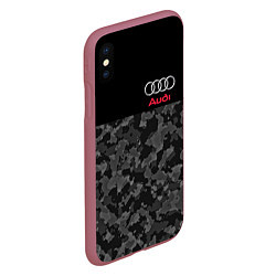 Чехол iPhone XS Max матовый AUDI, цвет: 3D-малиновый — фото 2