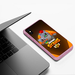 Чехол iPhone XS Max матовый BRAWL STARS COALA NITA, цвет: 3D-розовый — фото 2