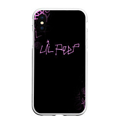 Чехол iPhone XS Max матовый LIL PEEP, цвет: 3D-белый