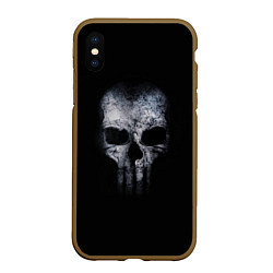 Чехол iPhone XS Max матовый Череп