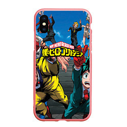 Чехол iPhone XS Max матовый My Hero Academia все герои, цвет: 3D-баблгам