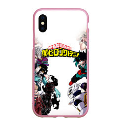 Чехол iPhone XS Max матовый My Hero Academia противостояние