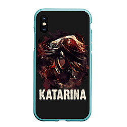 Чехол iPhone XS Max матовый Katarina, цвет: 3D-мятный