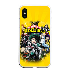 Чехол iPhone XS Max матовый MY HERO ACADEMIA группа героев