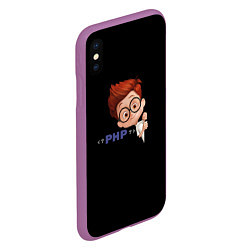 Чехол iPhone XS Max матовый ПРОГРАММИСТЫ, цвет: 3D-фиолетовый — фото 2