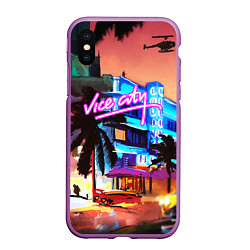 Чехол iPhone XS Max матовый GTA: VICE CITY