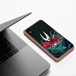 Чехол iPhone XS Max матовый Hollow Knight, цвет: 3D-коричневый — фото 2