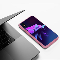 Чехол iPhone XS Max матовый The Witcher, цвет: 3D-малиновый — фото 2