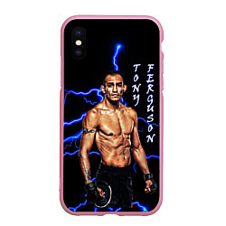 Чехол iPhone XS Max матовый TONY FERGUSON, цвет: 3D-розовый