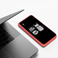 Чехол iPhone XS Max матовый Лама: Нет проблем, цвет: 3D-красный — фото 2