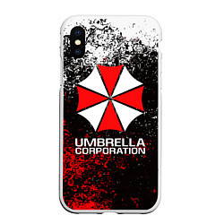 Чехол iPhone XS Max матовый UMBRELLA CORP, цвет: 3D-белый