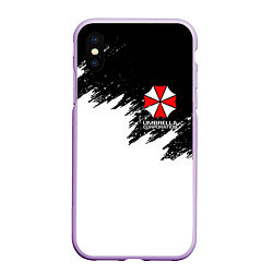 Чехол iPhone XS Max матовый UMBRELLA CORP, цвет: 3D-сиреневый