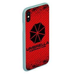 Чехол iPhone XS Max матовый Umbrella Corporation, цвет: 3D-мятный — фото 2