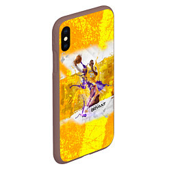 Чехол iPhone XS Max матовый Kobe Bryant, цвет: 3D-коричневый — фото 2