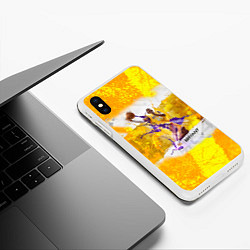 Чехол iPhone XS Max матовый Kobe Bryant, цвет: 3D-белый — фото 2