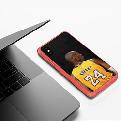 Чехол iPhone XS Max матовый Kobe Bryant, цвет: 3D-красный — фото 2