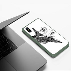 Чехол iPhone XS Max матовый ВВС России, цвет: 3D-темно-зеленый — фото 2