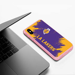 Чехол iPhone XS Max матовый LA LAKERS, цвет: 3D-баблгам — фото 2