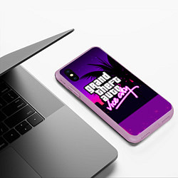 Чехол iPhone XS Max матовый GTA:VICE CITY, цвет: 3D-сиреневый — фото 2