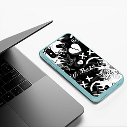 Чехол iPhone XS Max матовый LIL PEEP, цвет: 3D-мятный — фото 2