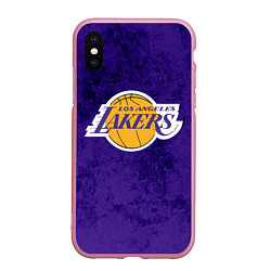 Чехол iPhone XS Max матовый LA LAKERS