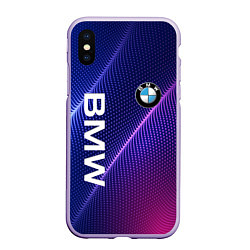 Чехол iPhone XS Max матовый BMW, цвет: 3D-светло-сиреневый