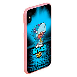 Чехол iPhone XS Max матовый Brawl stars leon shark, цвет: 3D-баблгам — фото 2