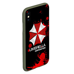 Чехол iPhone XS Max матовый UMBRELLA CORP, цвет: 3D-темно-зеленый — фото 2