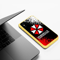 Чехол iPhone XS Max матовый UMBRELLA CORPORATION, цвет: 3D-желтый — фото 2