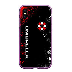 Чехол iPhone XS Max матовый UMBRELLA CORPORATION, цвет: 3D-фиолетовый