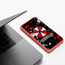 Чехол iPhone XS Max матовый UMBRELLA CORPORATION, цвет: 3D-красный — фото 2