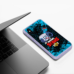 Чехол iPhone XS Max матовый BRAWL STARS 8-BIT, цвет: 3D-светло-сиреневый — фото 2