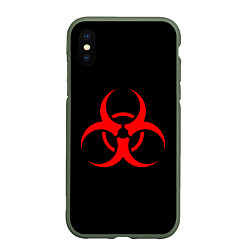 Чехол iPhone XS Max матовый Plague inc, цвет: 3D-темно-зеленый