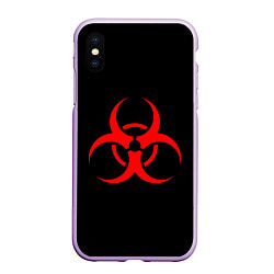 Чехол iPhone XS Max матовый Plague inc, цвет: 3D-сиреневый