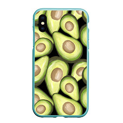 Чехол iPhone XS Max матовый Avocado background